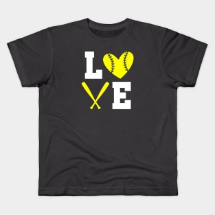 Softball Love Kids T-Shirt